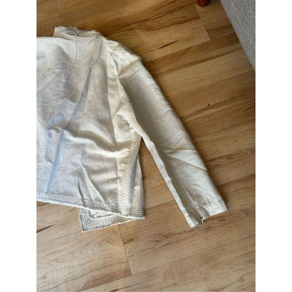 Lafayette 148 open front Jacket draped neck linen blend womens - Picture 12 of 12